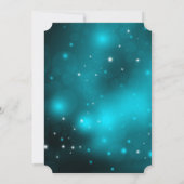 Crystal Snowflake Turquoise Noël Invitation (Dos)