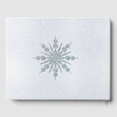 Crystal Snowflake Winter Weddenschap Gastenboek (Achterkant)