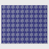 Crystal Snowflake Wrapping Paper - blauw Cadeaupapier (Vlak)