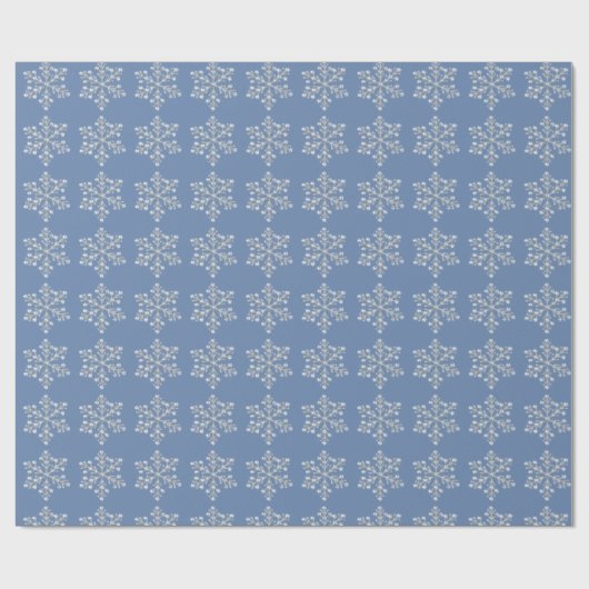Crystal Snowflake Wrapping Paper - blauw Cadeaupapier (Vlak)