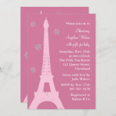 Crystal Snowflakes in Parijs (roze) Kaart (Voorkant / Achterkant)