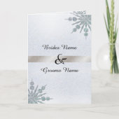 Crystal Snowflakes Invitation pliée Mariage (Devant)