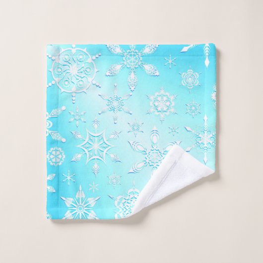 Crystal Snowflakes Pattern Bad Handdoek (Wasdoekje)