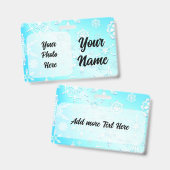 Crystal Snowflakes Pattern Badge (Voor- en achterkant)