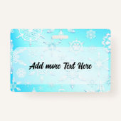 Crystal Snowflakes Pattern Badge (Achterkant)