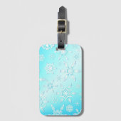 Crystal Snowflakes Pattern Bagagelabel (Voorkant (verticaal))