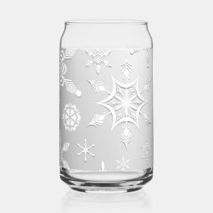 Crystal Snowflakes Pattern Blikvorm Glas