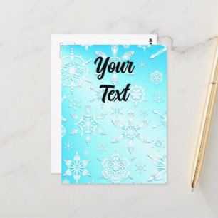 Crystal Snowflakes Pattern Briefkaart