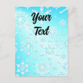 Crystal Snowflakes Pattern Briefkaart (Voorkant)