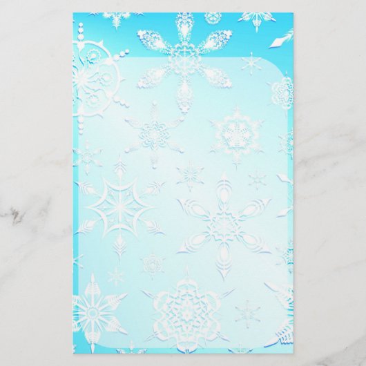 Crystal Snowflakes Pattern Briefpapier (Voorkant)