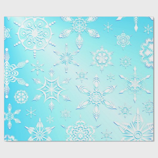 Crystal Snowflakes Pattern Cadeaupapier (Vlak)