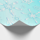 Crystal Snowflakes Pattern Cadeaupapier (Hoek)