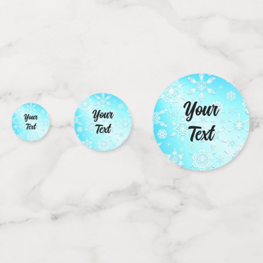 Crystal Snowflakes Pattern Confetti (Voorkanten)