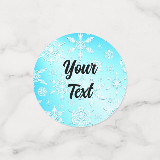 Crystal Snowflakes Pattern Confetti (Kleine voorkant)