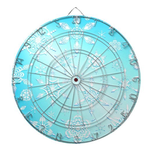 Crystal Snowflakes Pattern Dartbord (Voorkant)