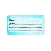 Crystal Snowflakes Pattern Etiket (Voorkant)