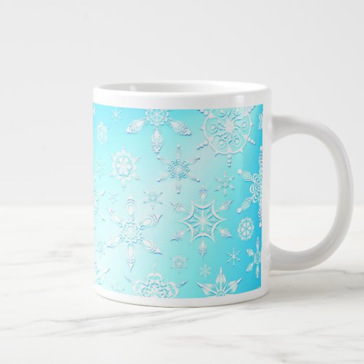 Crystal Snowflakes Pattern Extra Grote Beker (Rechts)