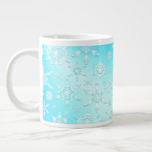 Crystal Snowflakes Pattern Extra Grote Beker
