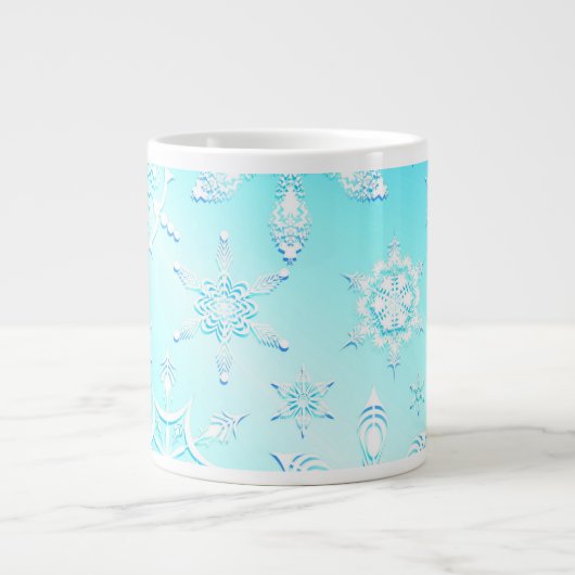 Crystal Snowflakes Pattern Extra Grote Beker (Voorkant)