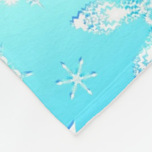 Crystal Snowflakes Pattern Fleece Deken (Hoek)