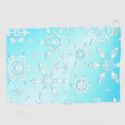 Crystal Snowflakes Pattern Golfhanddoek (Horizontaal)