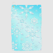Crystal Snowflakes Pattern Golfhanddoek (Voorkant)