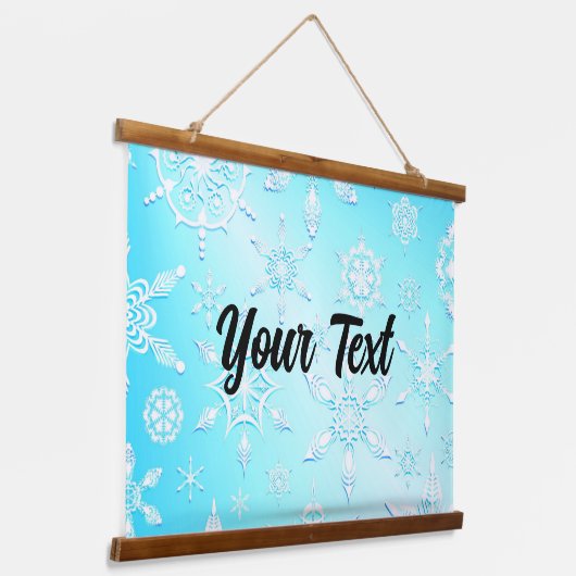 Crystal Snowflakes Pattern Hangend Wandkleed (Gebogen)