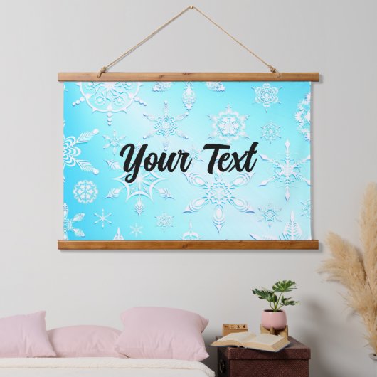 Crystal Snowflakes Pattern Hangend Wandkleed (Slaapkamer)