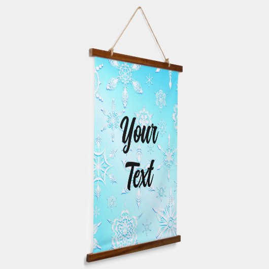 Crystal Snowflakes Pattern Hangend Wandkleed (Gebogen)