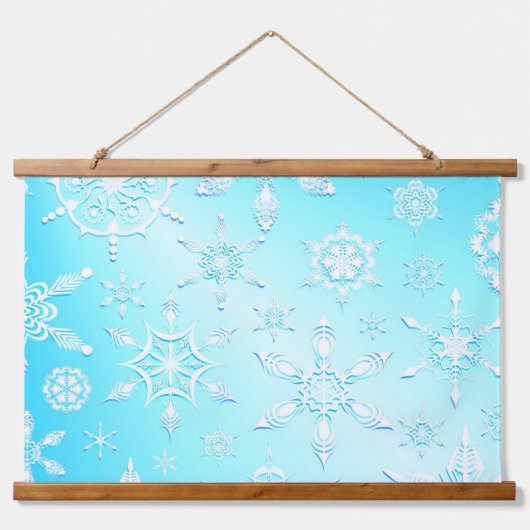 Crystal Snowflakes Pattern Hangend Wandkleed (Voorkant)
