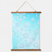 Crystal Snowflakes Pattern Hangend Wandkleed (Voorkant)