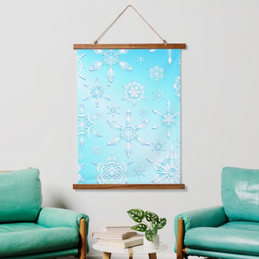 Crystal Snowflakes Pattern Hangend Wandkleed (Woonkamer)