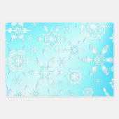 Crystal Snowflakes Pattern Inpakpapier Vel (Voorkant)