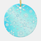 Crystal Snowflakes Pattern Keramisch Ornament (Voorkant)