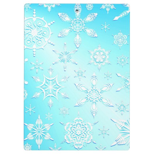 Crystal Snowflakes Pattern Klembord (Achterkant)