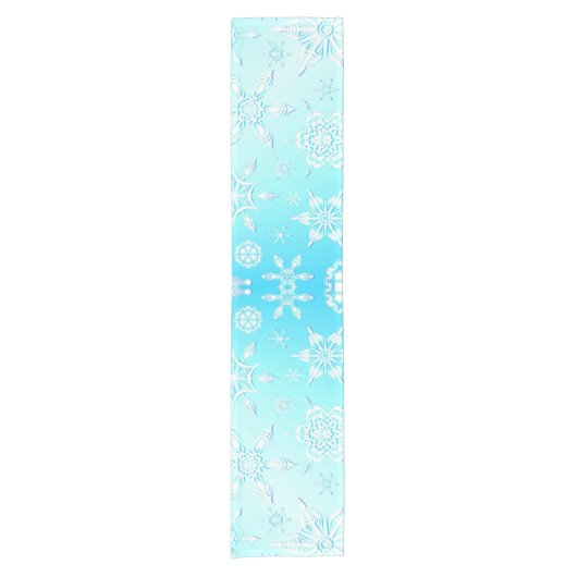 Crystal Snowflakes Pattern Korte Tafelloper (Voorkant)