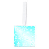 Crystal Snowflakes Pattern Kubus Ornament (Voorkant)