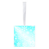 Crystal Snowflakes Pattern Kubus Ornament (Rechts)