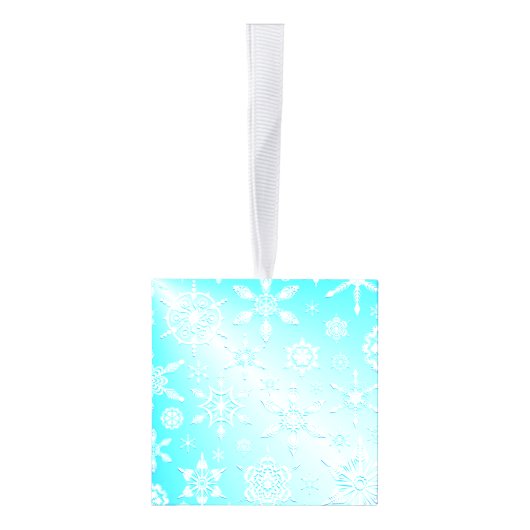 Crystal Snowflakes Pattern Kubus Ornament (Rechts)