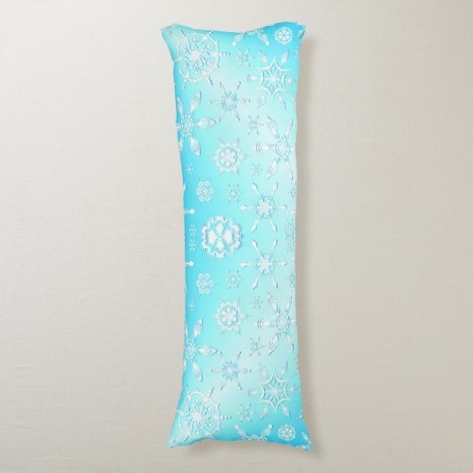 Crystal Snowflakes Pattern Lichaamskussen (Voorkant Verticaal)