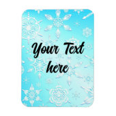 Crystal Snowflakes Pattern Magneet (Verticaal)