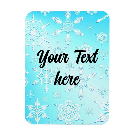 Crystal Snowflakes Pattern Magneet (Verticaal)