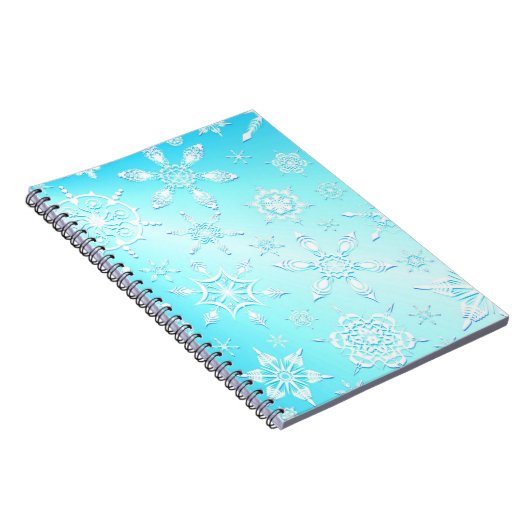 Crystal Snowflakes Pattern Notitieboek (Rechterzijde)