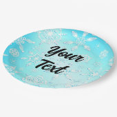 Crystal Snowflakes Pattern Papieren Bordje (Gekanteld)