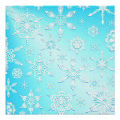 Crystal Snowflakes Pattern Perfect Poster (Voorkant)