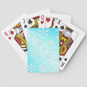 Crystal Snowflakes Pattern Pokerkaarten