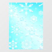 Crystal Snowflakes Pattern Raamsticker (Vel)