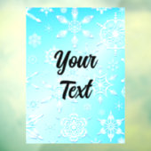Crystal Snowflakes Pattern Raamsticker (Vel 3)