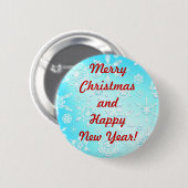 Crystal Snowflakes Pattern Ronde Button 5,7 Cm (Voorkant /achterkant)