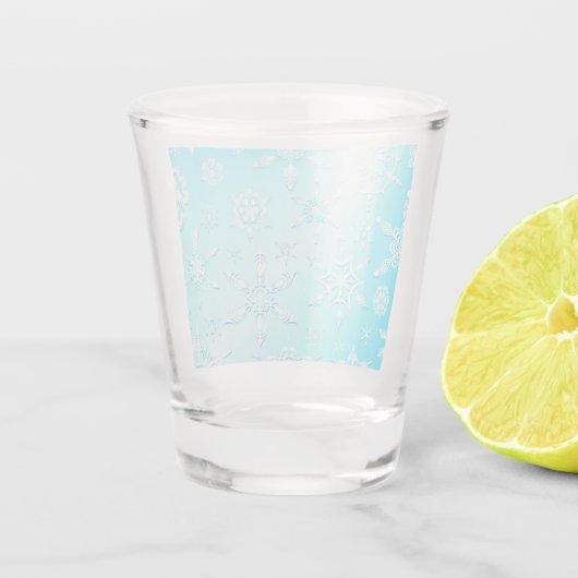Crystal Snowflakes Pattern Shot Glas (Achterkant)